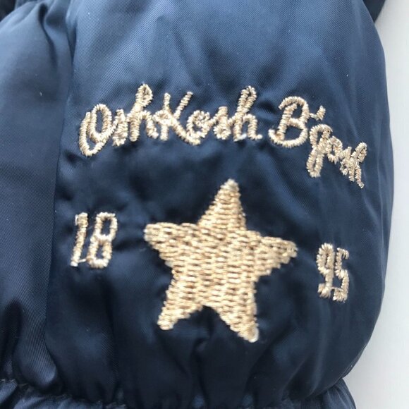 OSKKOSH Girl puffer & detachable inner reversible jacket, navy, pink Girls 4-5 - Picture 7 of 16